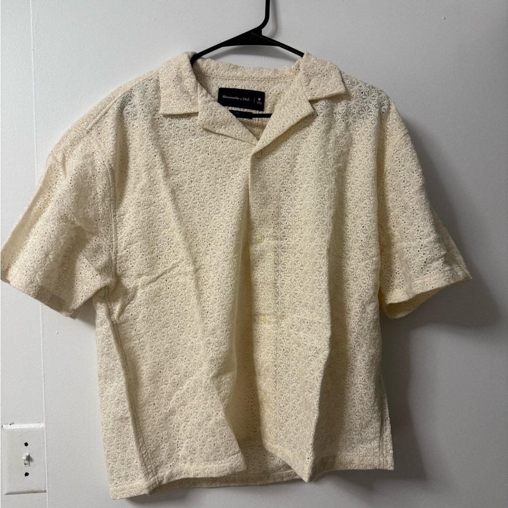 Abercrombie & Fitch Cream Button Down Shirt
